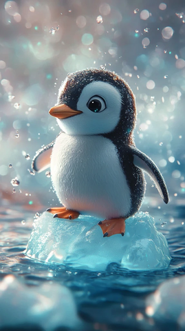 小企鹅冰块海