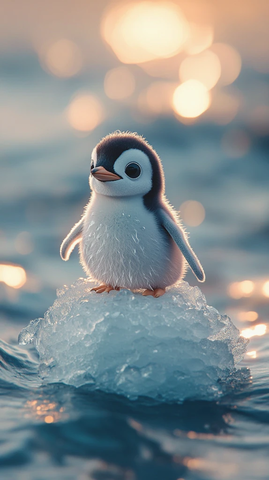 小企鹅冰块海