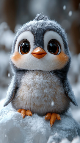 冰块上的小企鹅