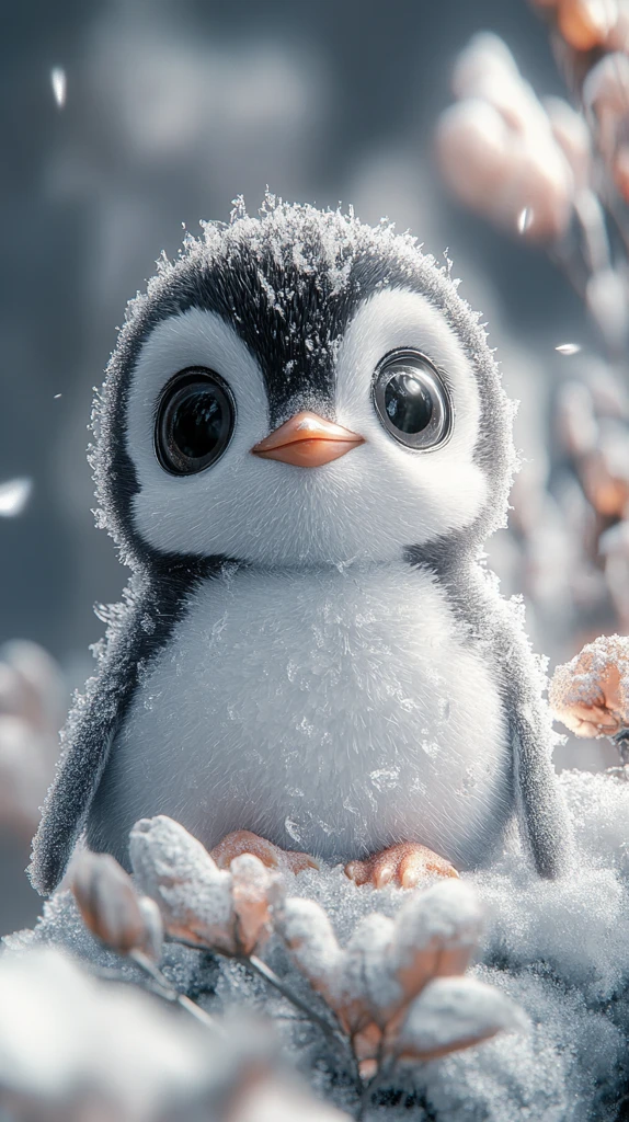 冰块上的小企鹅