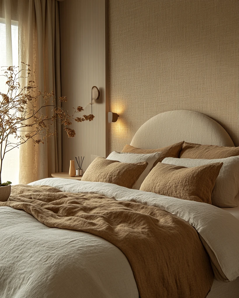 灰墙树影床头灯