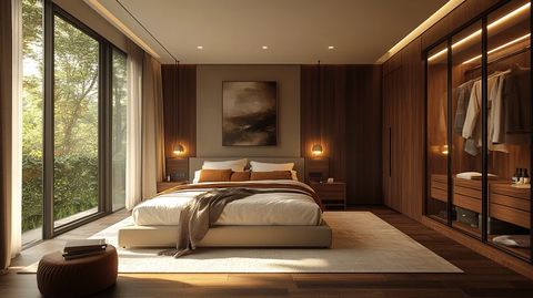 咖啡色卧室简约设计