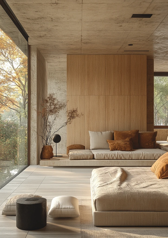 木纹墙面灰色地板