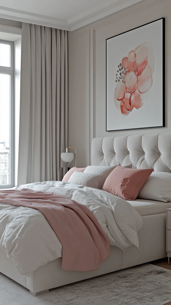 灰墙粉饰卧室