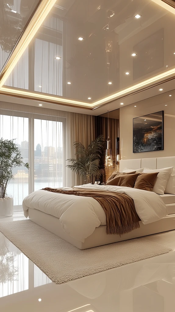 现代卧室天花板