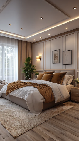 现代卧室天花板