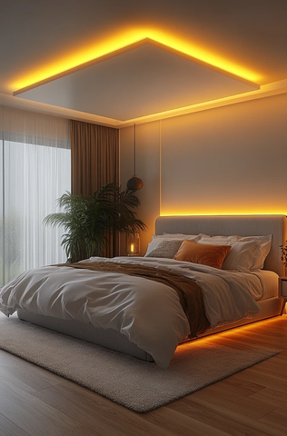 方形平顶卧室灯