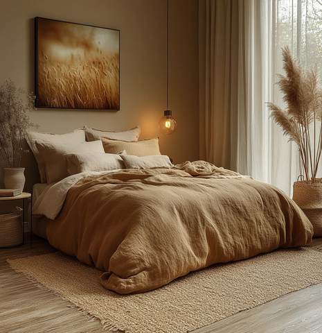 棕色床简约卧室
