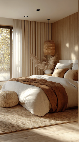 高级色木地板床