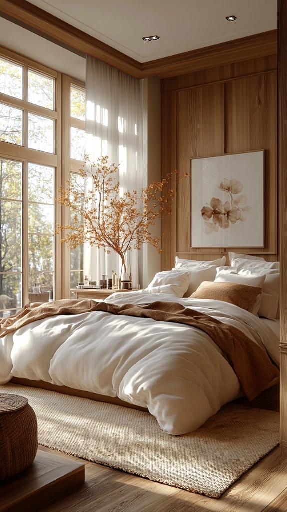 高级色木地板床