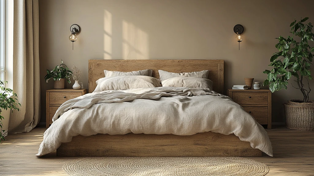 床头壁灯植物装饰