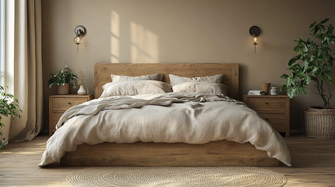 床头壁灯植物装饰