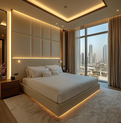 白色墙面简约卧室