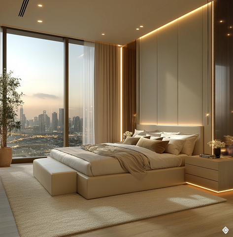 白色墙面简约卧室