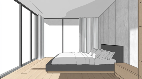 大窗木地板卧室