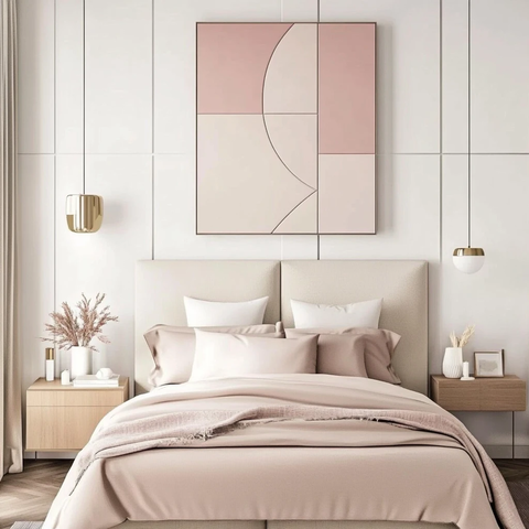 白色墙面木质家具卧室