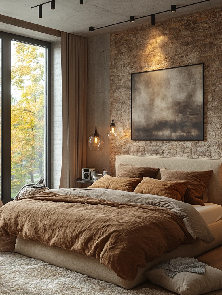 现代简约卧室灯光