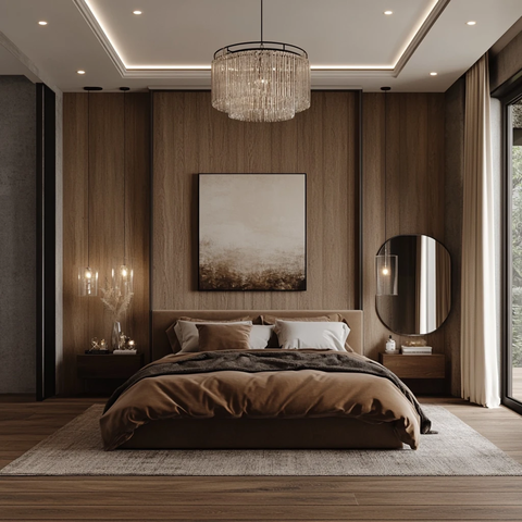 樱桃木墙镜面卧室