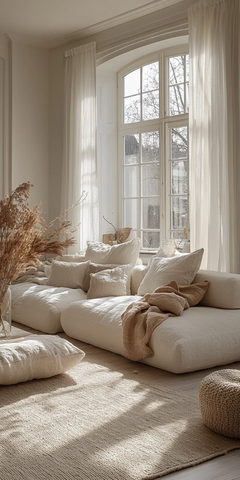 白色客厅室内灯光