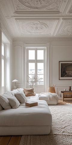 白色客厅室内灯光