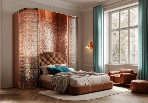 玫瑰金玻璃卧室