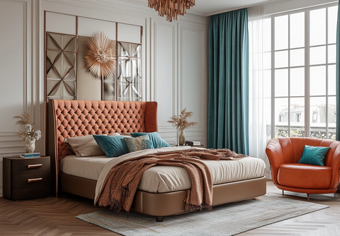 玫瑰金玻璃卧室