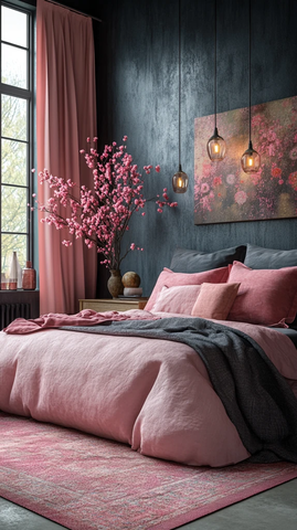 粉色灰色卧室