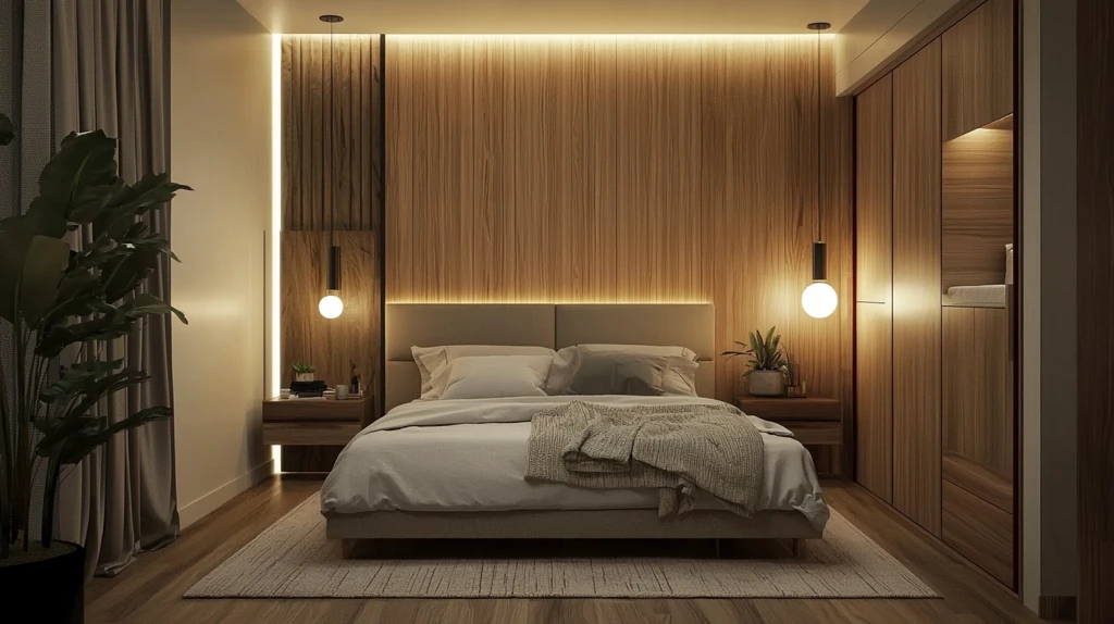 北欧卧室灯具布局