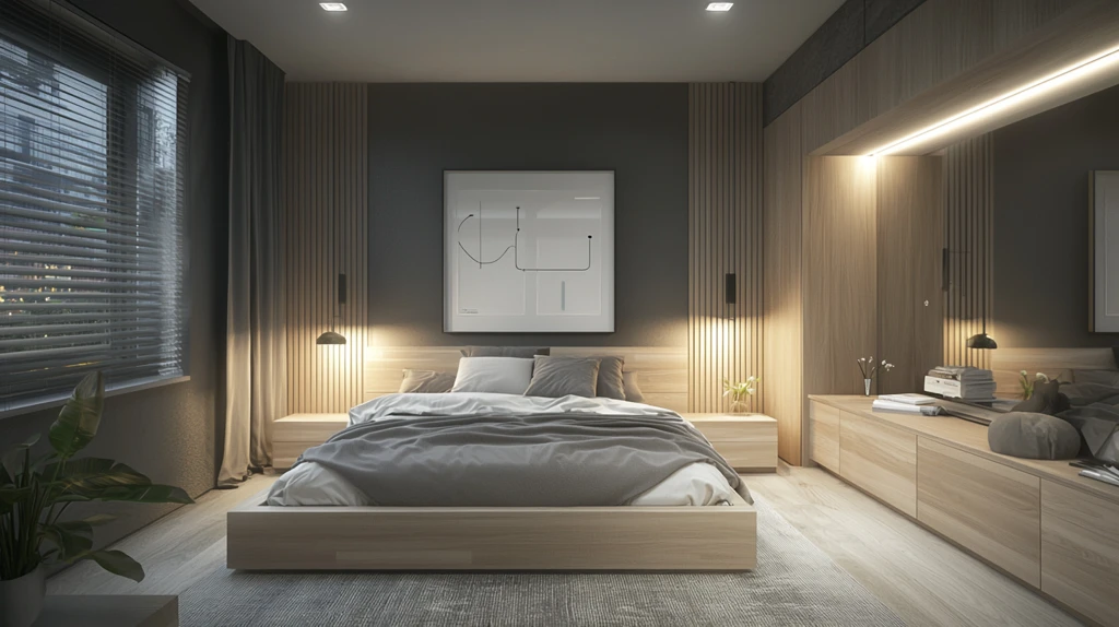 北欧卧室灯具布局