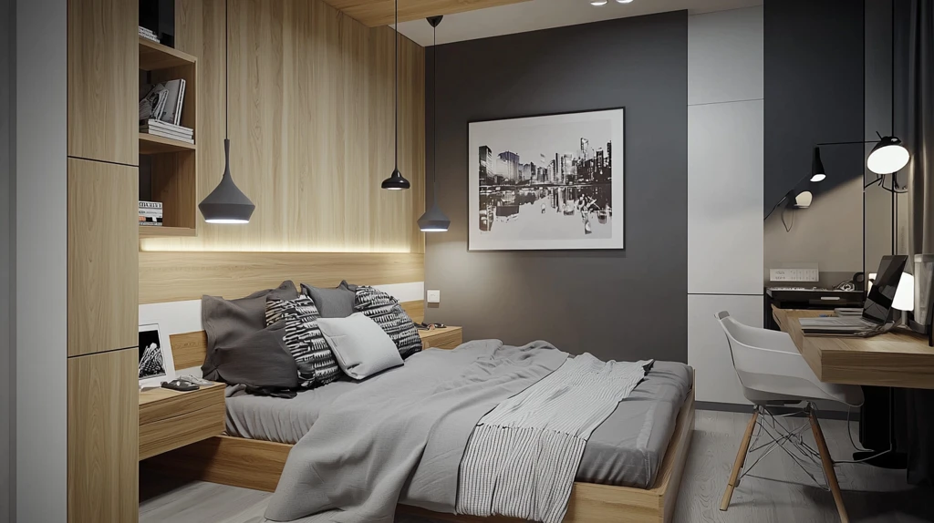 北欧卧室灯具布局