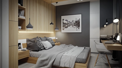 北欧卧室灯具布局