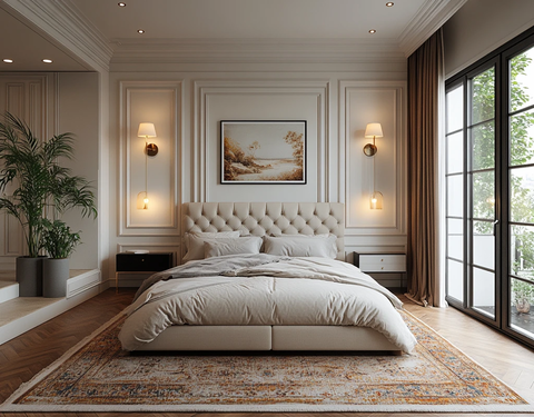 灰黑配色现代卧室