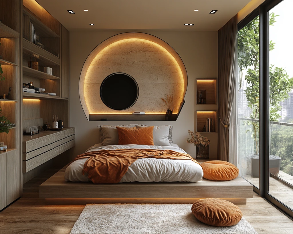 白色主卧梳妆台