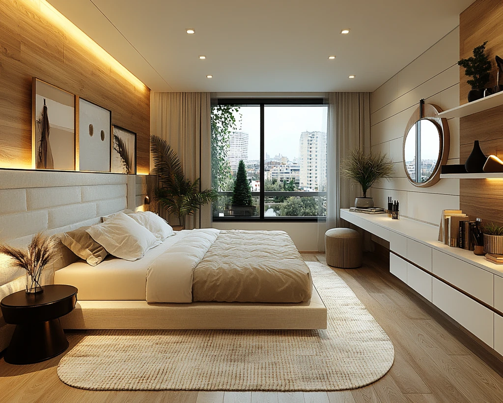 白色主卧梳妆台