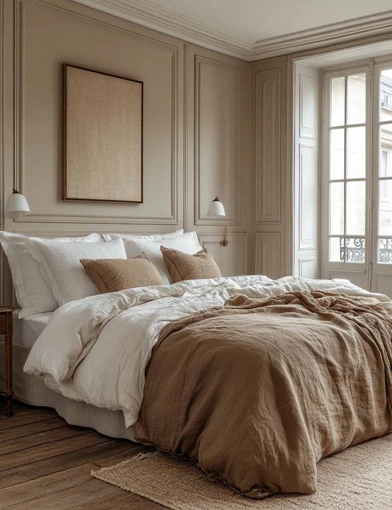 垂直画作卧室装饰