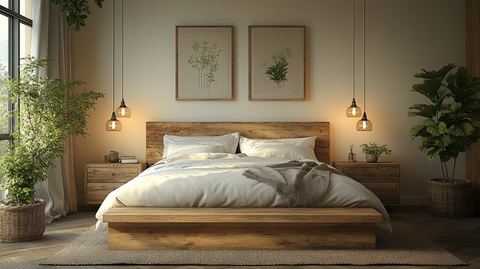 白墙木饰主卧设计