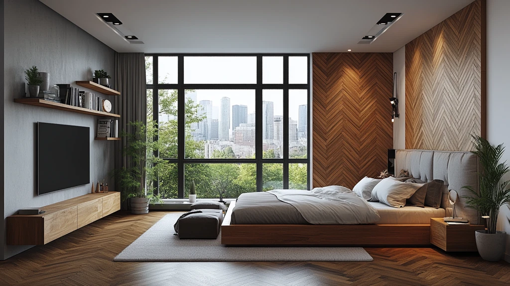 白色木质卧室设计