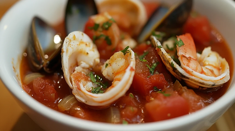 开胃番茄浸海鲜