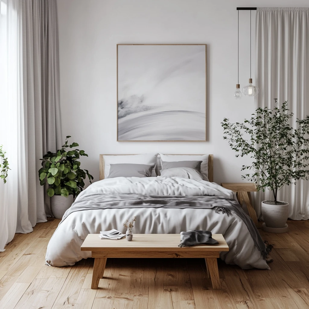 木地板大床卧室