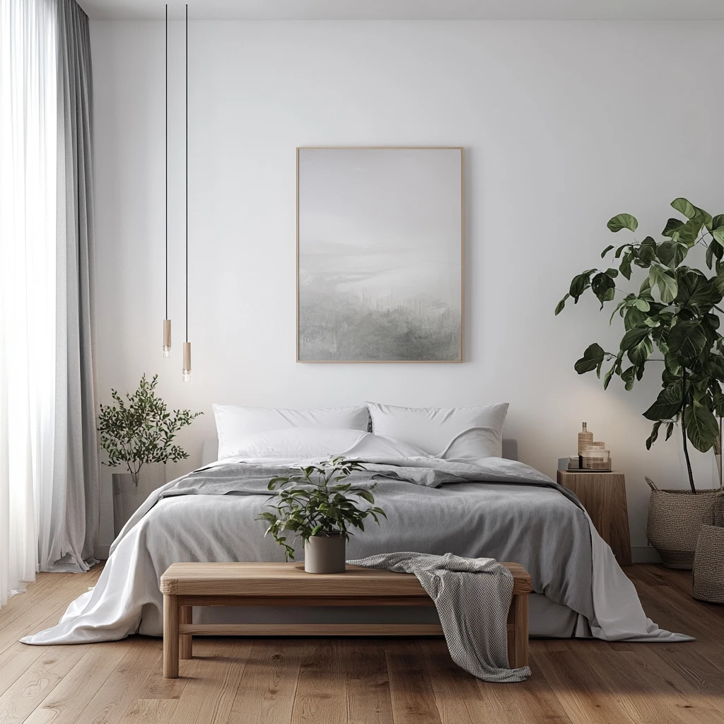 木地板大床卧室