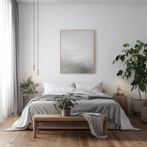 木地板大床卧室