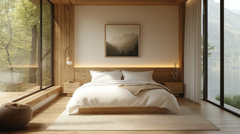 白色床品单幅画