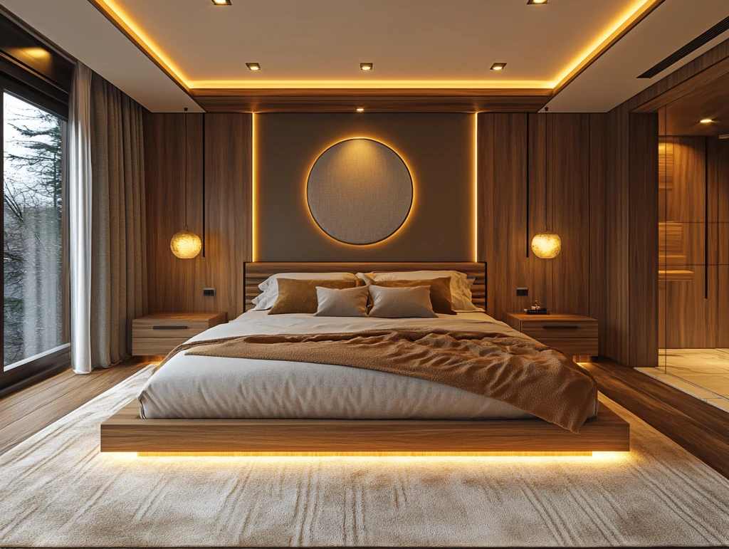 木质山景主卧公寓