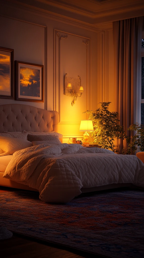 温暖卧室情感背景