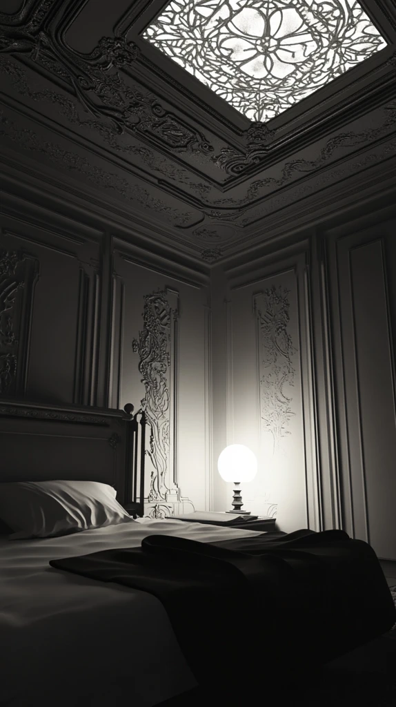 白色蒸汽朋克卧室