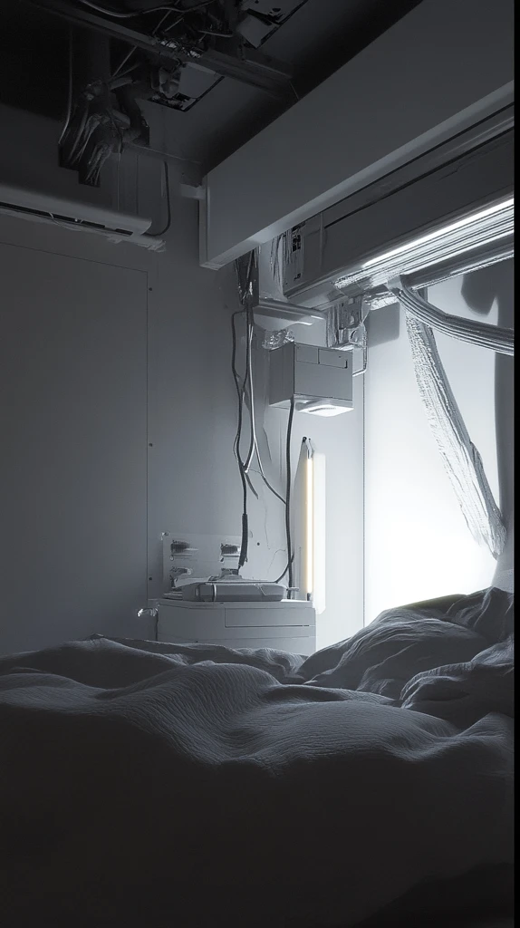 白色蒸汽朋克卧室