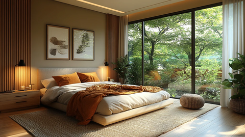 浅棕橄榄绿卧室