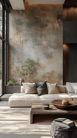 灰色绿色公寓设计