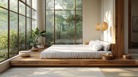 木床白卧室