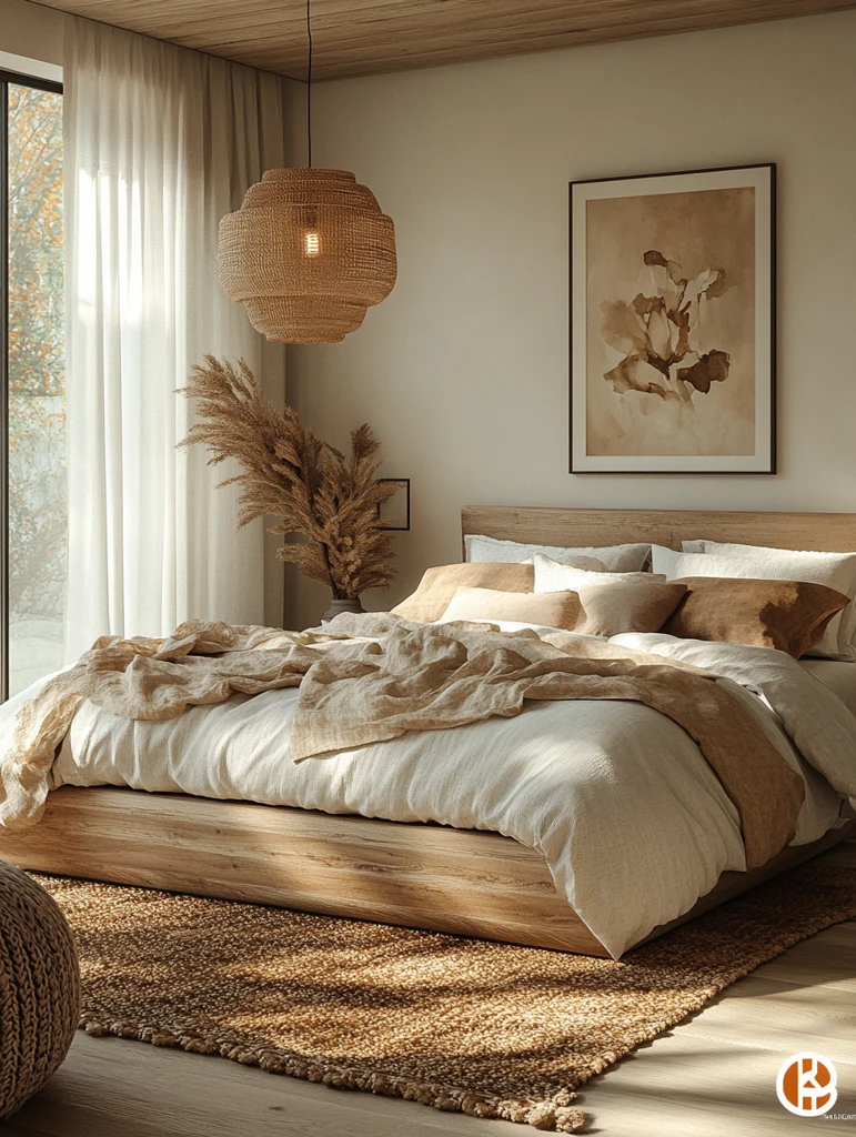 木床白墙阳光房